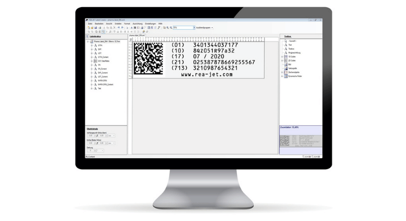 Projektowanie etykiety z kodem QR i kodem kreskowym w programie REA LABEL Creator