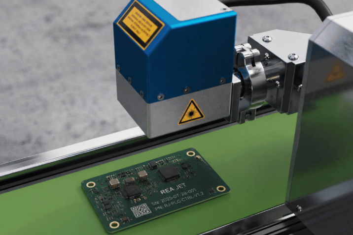 Laserowe znakowanie płytki PCB kodem Data Matrix i numerem seryjnym