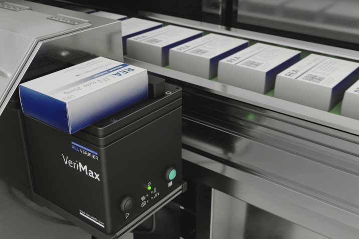 REA VERIFIER VeriMax zintegrowany z linią do kontroli jakości kodów