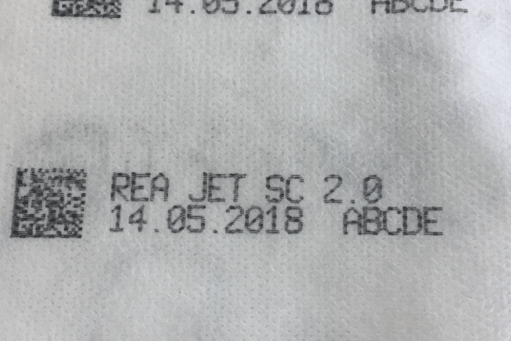 Nadruk Data Matrix i danych zmiennych na geowłókninie REA JET SC 2.0